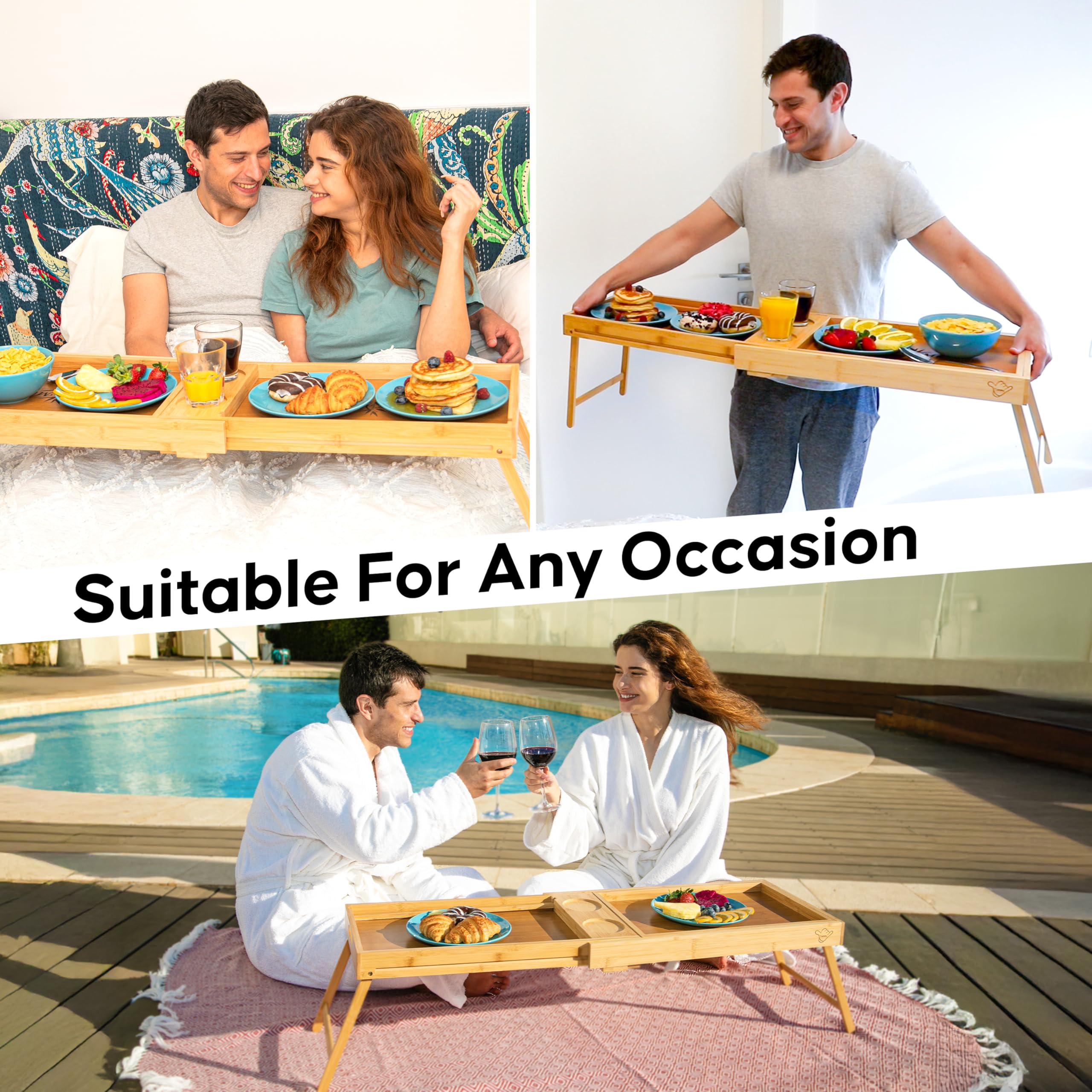 Amazon.com - Generic Breakfast Tray for Two - Couple Bed